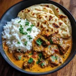Coconut-Curry Braised Beef with Jasmine Rice & Garlic Naan