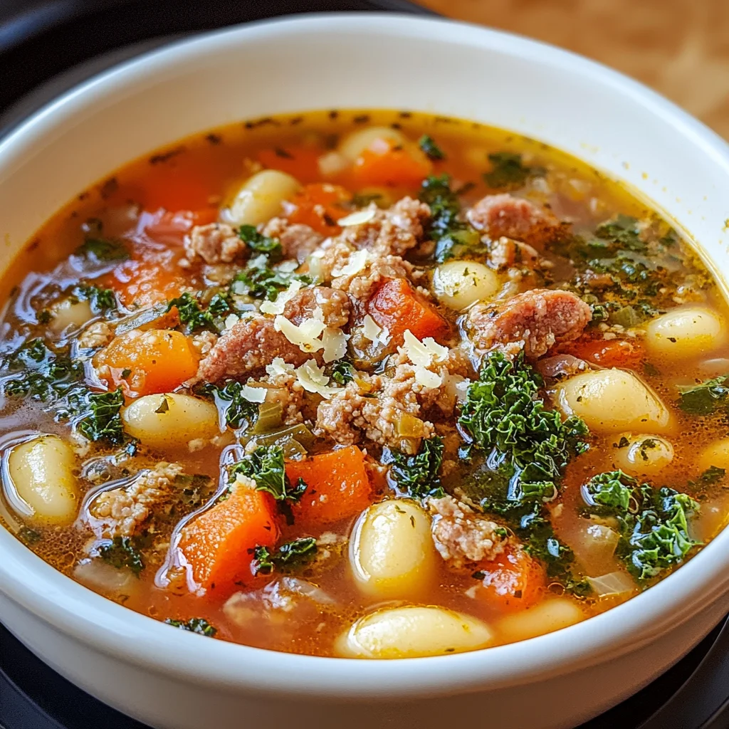 Italian Vegetable Soup with Spicy Sausage