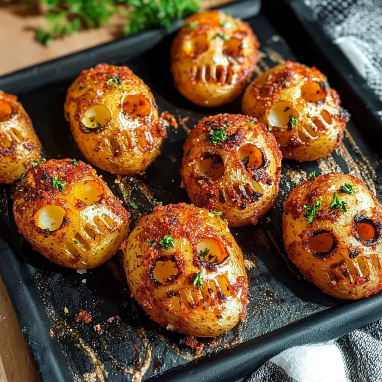 Spooky Halloween Skull Potatoes