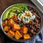 Sweet Potato, Beef & Avocado Protein Bowl