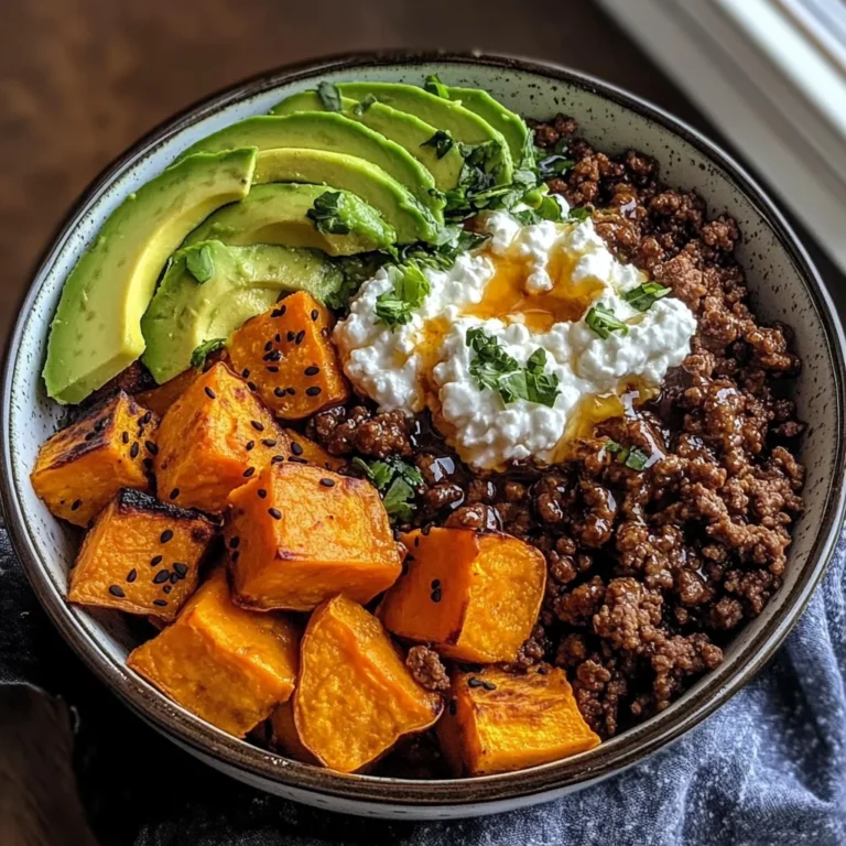 Sweet Potato, Beef & Avocado Protein Bowl